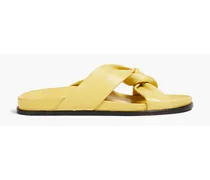 Tresse twisted leather sandals - Yellow