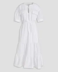 Derek Lam Tiered broderie anglaise cotton midi dress - White White