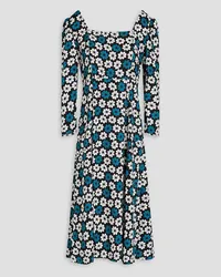 Diane von Furstenberg Joanna floral-print crepe midi dress - White White