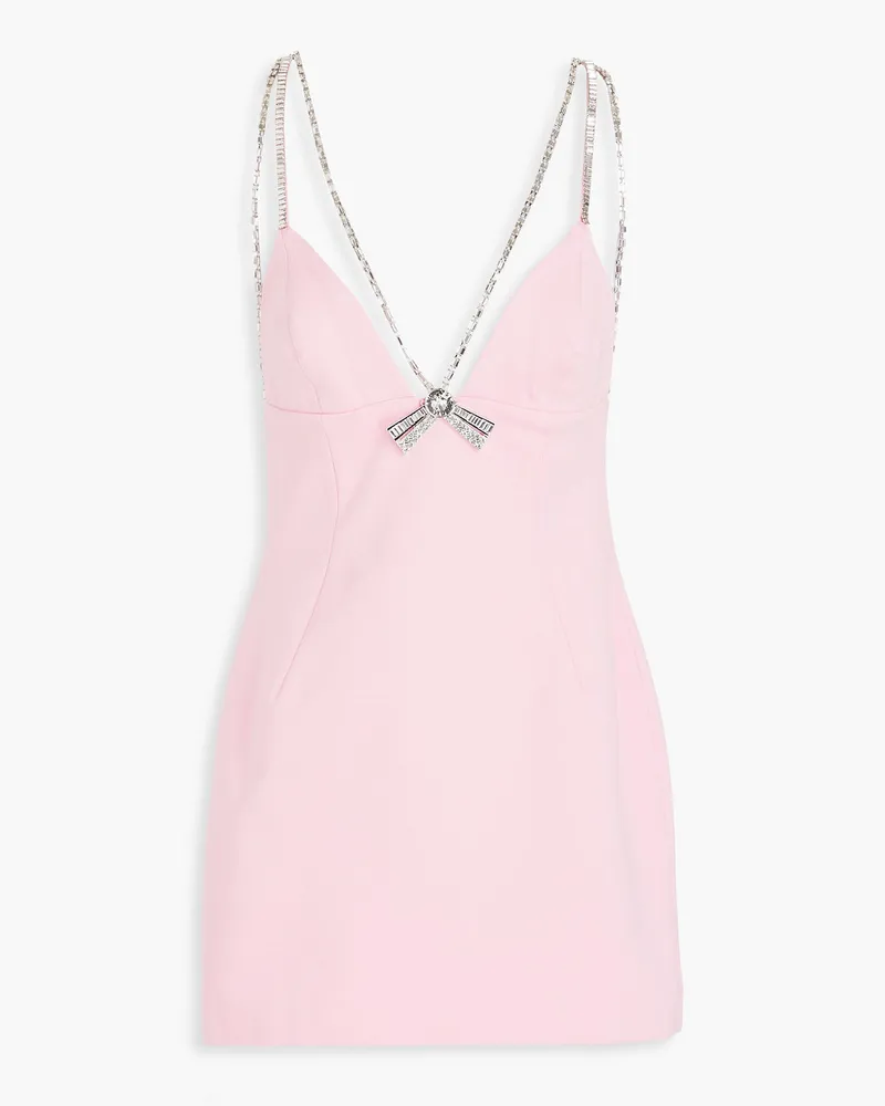 Area Crystal-embellished jersey mini dress - Pink Pink