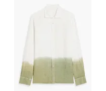 Dip-dyed linen shirt - Green