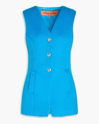 Stine Goya Fillo brushed-felt vest - Blue Blue