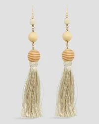 Rosantica Gold-tone, cord and bead earrings - White White