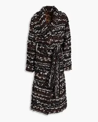 Dolce & Gabbana Belted tweed coat - Brown Brown