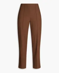 Vince Wool-blend flannel straight-leg pants - Brown Brown