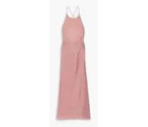 Vinco open-back cupro-satin maxi dress - Pink