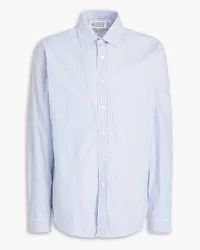 Maison Margiela Striped cotton-poplin shirt - Blue Blue