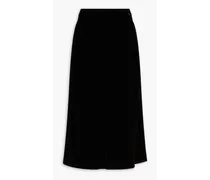 Velvet midi skirt - Black