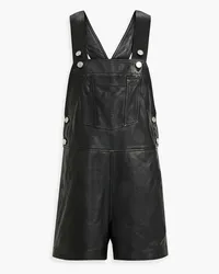 Frame Denim Leather overalls - Black Black