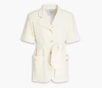 Truman belted tweed jacket - White