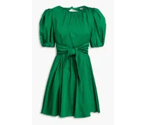 Alice Olivia - Kylan cutout cotton-blend twill mini dress - Green