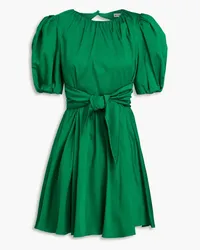 Alice + Olivia Alice Olivia - Kylan cutout cotton-blend twill mini dress - Green Green