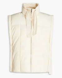 Ganni Padded twill vest - Neutral Neutral