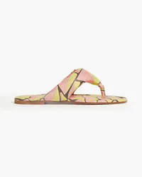 Emilio Pucci Printed leather sandals - Pink Pink