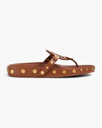 Tory Burch Miller studded leather sandals - Brown Brown