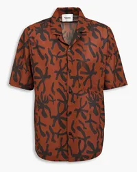 Nanushka Bodil printed cotton-voile shirt - Brown Brown