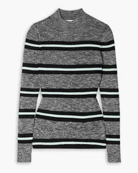 Proenza Schouler Striped ribbed-knit turtleneck sweater - Black Black