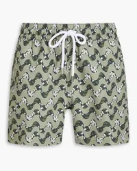 Frescobol Carioca Copa short-length printed swim shorts - Green Green