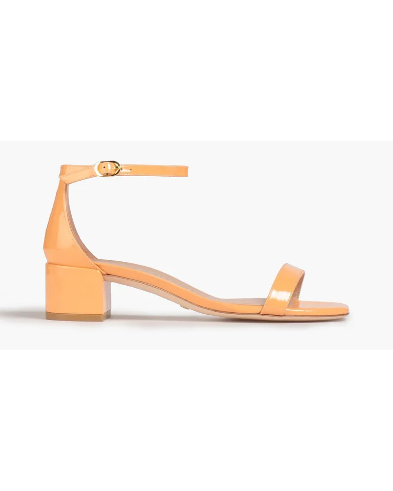 Stuart Weitzman Patent-leather sandals - Orange Orange