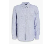 Slub linen shirt - Blue