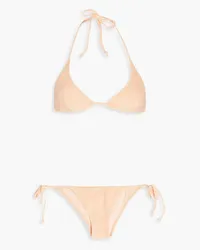 Lisa Marie Fernandez Cotton-blend terry triangle bikini - Orange Orange