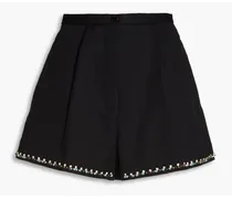 Java embellished twill shorts - Black