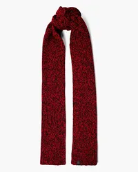 Kitsuné Mélange ribbed wool scarf - Red Red