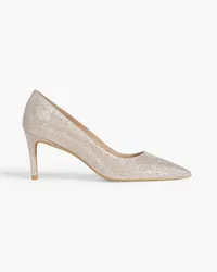 Stuart Weitzman Linsi 75 metallic woven pumps - Metallic Metallic