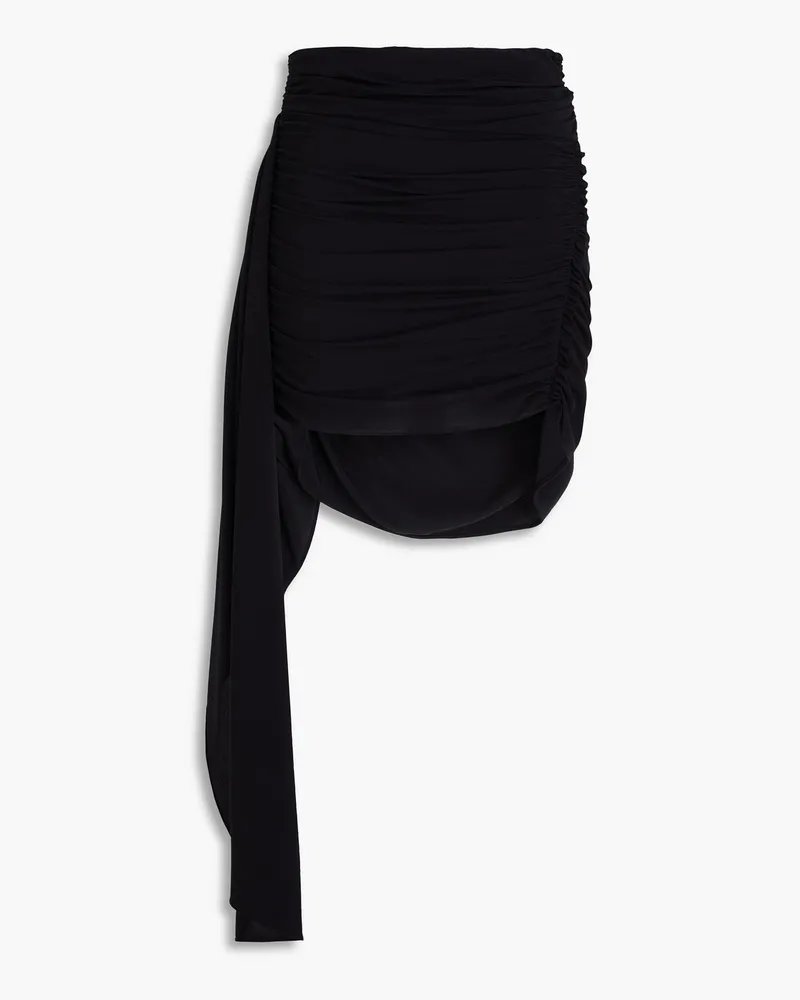 Helmut Lang Ruched jersey mini skirt - Black Black