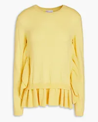 RED Valentino Ruffled knitted sweater - Yellow Yellow