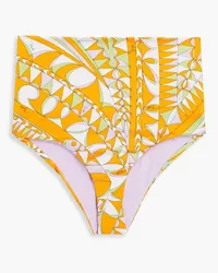 Emilio Pucci Printed high-rise bikini briefs - Orange Orange