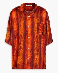 Acne Studios Printed satin shirt - Red Red