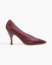 Tory Burch Braided leather pumps - Burgundy Burgundy