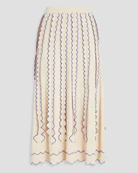 Zimmermann Scalloped stretch-knit midi skirt - White White