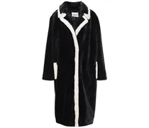 Marianne two-tone faux fur coat - Black