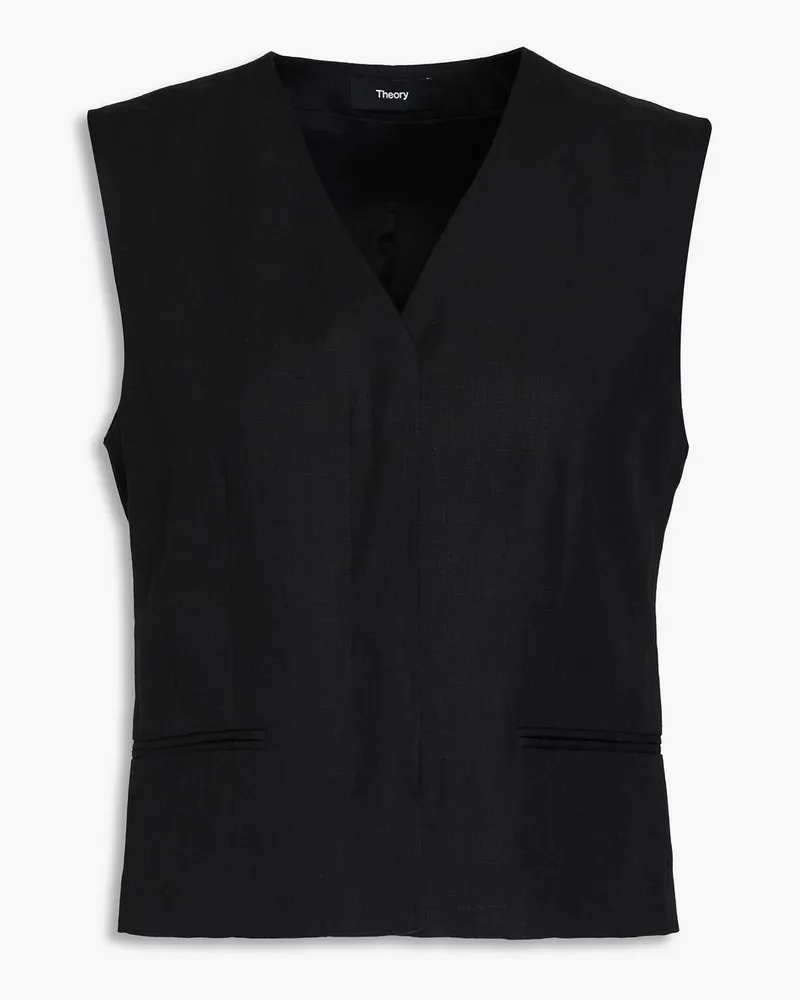 Theory Linen vest - Black Black