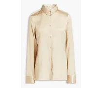 Organic silk satin shirt - Neutral