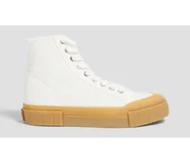 Juice canvas high-top platform sneakers - White