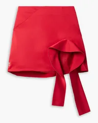 Commission Cutaway duchesse-satin mini skirt - Red Red