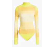 Aurora dégradé merino wool turtleneck bodysuit - Yellow