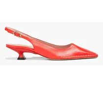 TOD'S Leather slingback pumps - Red Red