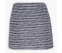 Metallic crochet-knit mini skirt - Blue