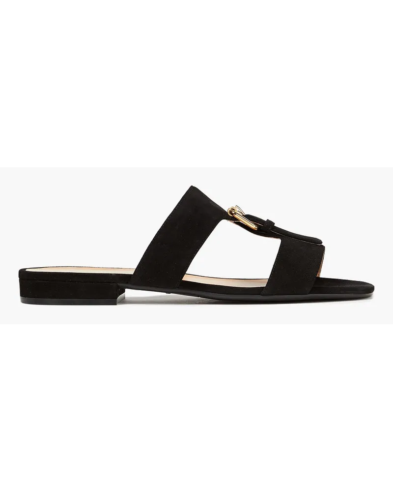 Sergio Rossi Buckled suede sandals - Black Black