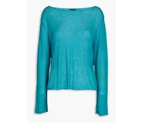 Linen-blend sweater - Blue