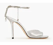 Saeda 100 glittered PVC sandals - Metallic
