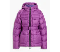 Berlin quilted shell hooded down jacket - Purple