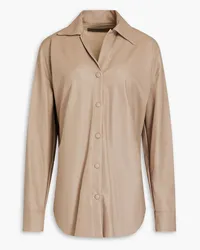 Enza Costa Faux leather shirt - Neutral Neutral