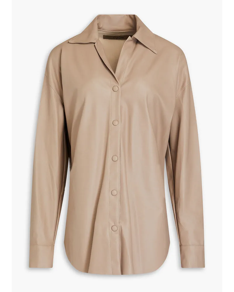 Enza Costa Faux leather shirt - Neutral Neutral