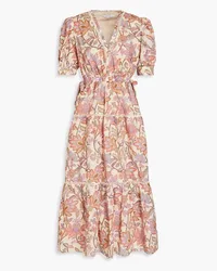 Derek Lam Columbia tiered paisley-print cotton midi dress - Multicolor Multicolor