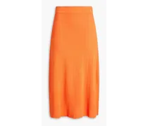 Knitted midi skirt - Orange